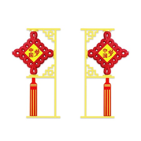 中國結 LED春節(jié)掛件同心結 戶外防水紅中國結led路燈桿發(fā)光中國結